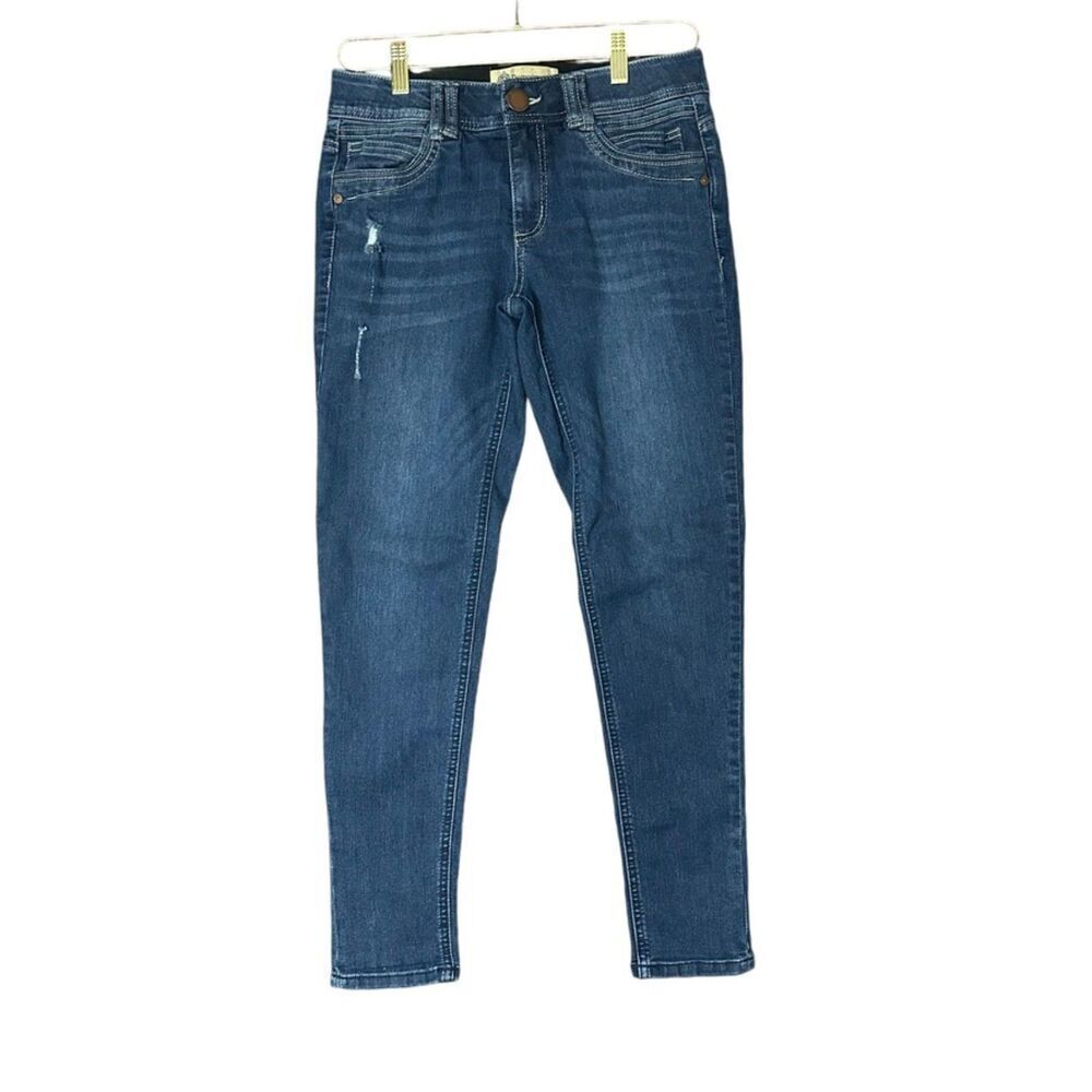 Democracy Ab Technology Jeans Women's 2 Blue Medium Wash Denim Mid Rise Stretch